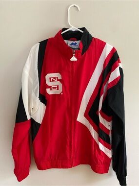 Vintage NC State Colorblock Windbreaker Jacket